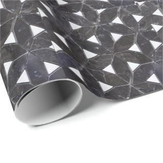 Charcoal Grey Mosaic |  flower of life pattern