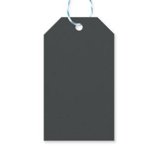 Charcoal grey (solid color)  gift tags
