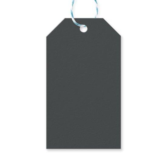 Charcoal grey (solid color)  gift tags