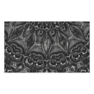 Charcoal Mandala   Rectangular Sticker