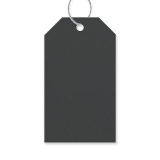 Charcoal (solid color)  gift tags