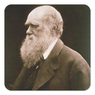 Charles Darwin (1809-82) (photo) Square Sticker