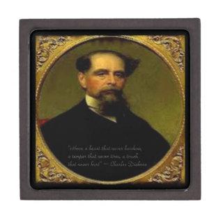 Charles Dickens & Heartfelt Quote Keepsake Box