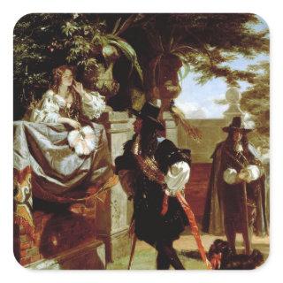 Charles II  and Nell Gwynne Square Sticker