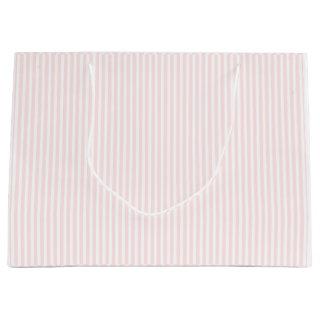Charlotte Pink and White Stripes Baby Pink Large Gift Bag