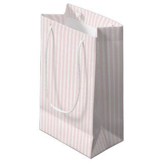 Charlotte Pink and White Stripes Baby Pink Small Gift Bag