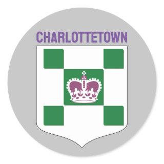 Charlottetown coat of arms - PEI Classic Round Sticker