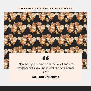 Charming Chipmunk Gift Wrap