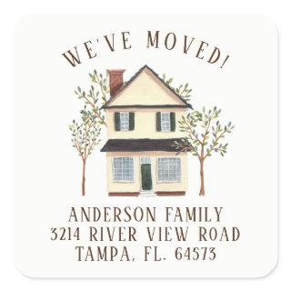 Charming House We've Moved Address Label Sticker