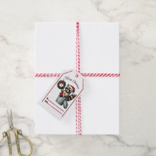 Charming raccoon Christmas tags! Gift Tags