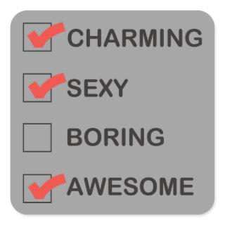 Charming Square Sticker