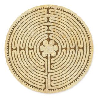 Chartres Labyrinth antique style 1 + your ideas Classic Round Sticker