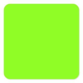 Chartreuse/Neon Green 7FFF00 Color & Image Option Square Sticker
