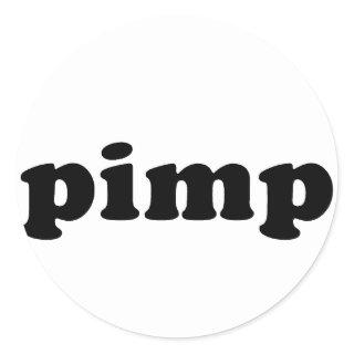 Cheap and Generic PIMP T shirt Classic Round Sticker