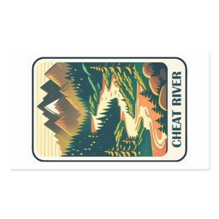 Cheat River West Virginia Colors Rectangular Sticker