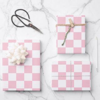 Check Baby Pink And White Checkerboard Pattern  Sheets