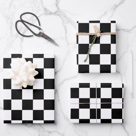 Check Black White Checkered Pattern Checkerboard  Sheets