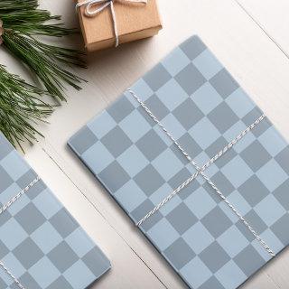 Check Dusty Blue Checkered  Sheets