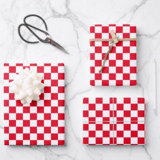Check Red White Checkered  Sheets