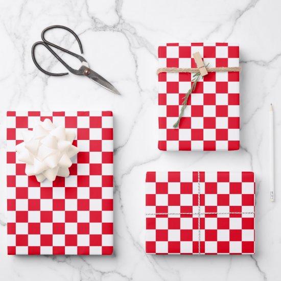 Check Red White Checkered  Sheets