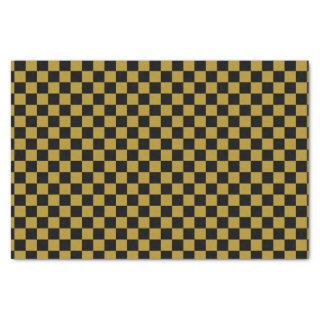 checkboard sample Black Gold Tissue Paper