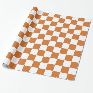 Checked Check Checkered Pattern Burnt Orange