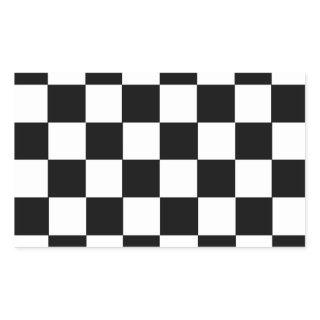 Checker Pattern Rectangular Sticker