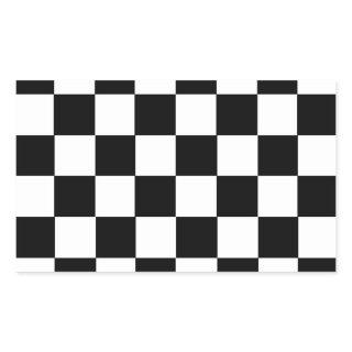 Checker Pattern Rectangular Sticker