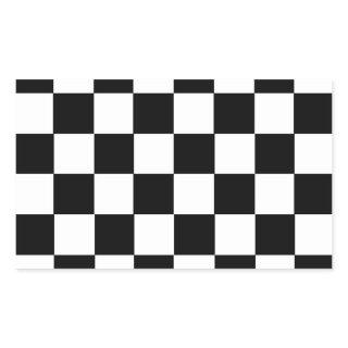 Checker Pattern Rectangular Sticker