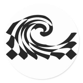 Checkerboard Wave Sticker