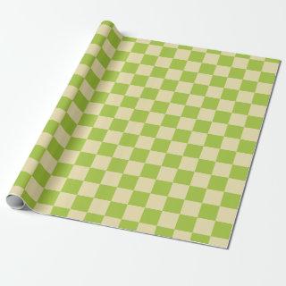 Checkered Apple Green and Beige