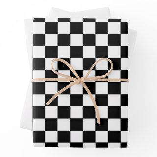 Checkered Black and White  Sheets