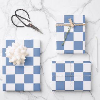Checkered Blue/Gray and White  Sheets