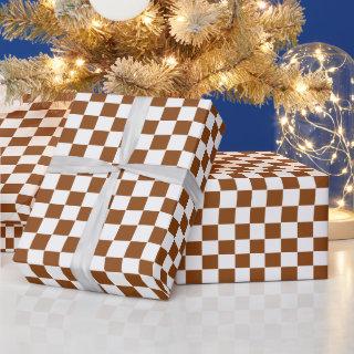 Checkered Brown and White