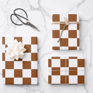 Checkered Brown and White   Sheets
