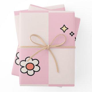 Checkered Daisies Pink  Sheets