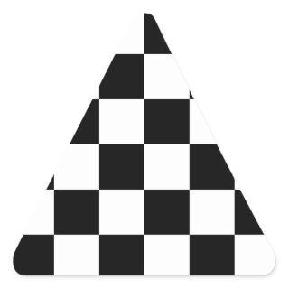 Checkered Flag Racing Chess Checkers Chessboard Triangle Sticker