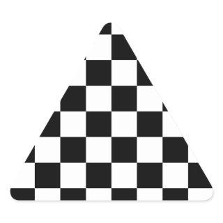 Checkered Flag Racing Design Chess Checkers Board Triangle Sticker