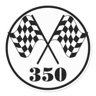 Checkered Flags Classic Round Sticker