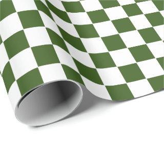 Checkered green and White