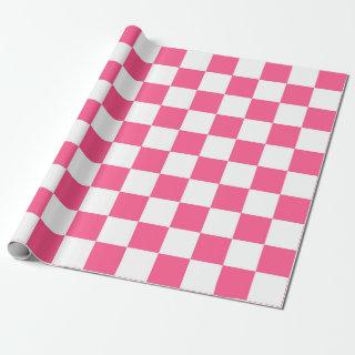 Checkered Hot Pink and White