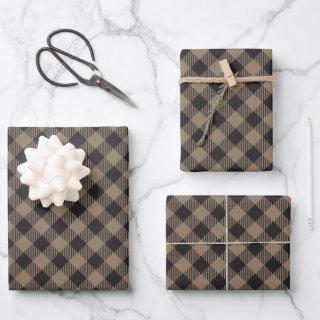 Checkered Khaki Buffalo Plaid  Sheets