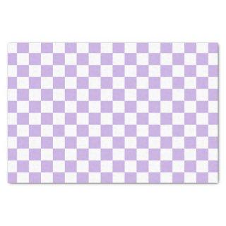 Checkered Lavender and White Tissue Paper