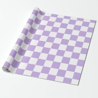 Checkered Lavender and White