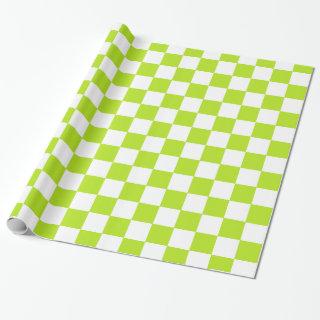 Checkered Lime Green and White