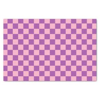 Checkered Pink and Purple Tissue Paper