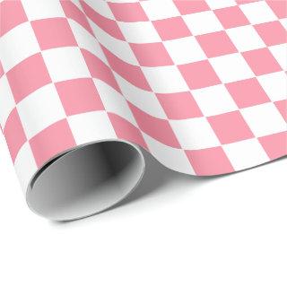 Checkered pink and White