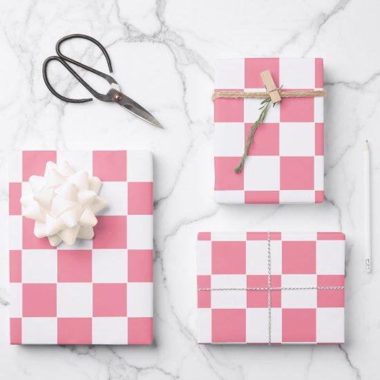 Checkered pink and White   Sheets