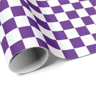 Checkered purple and White