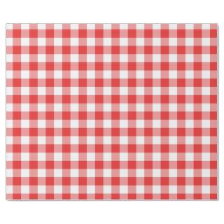 Checkered red and white